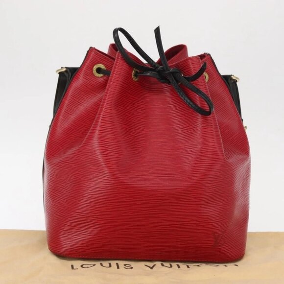 LOUIS VUITTON Epi Petit Noe Shoulder Bag Bicolor Black Red - Picture 15 of 15
